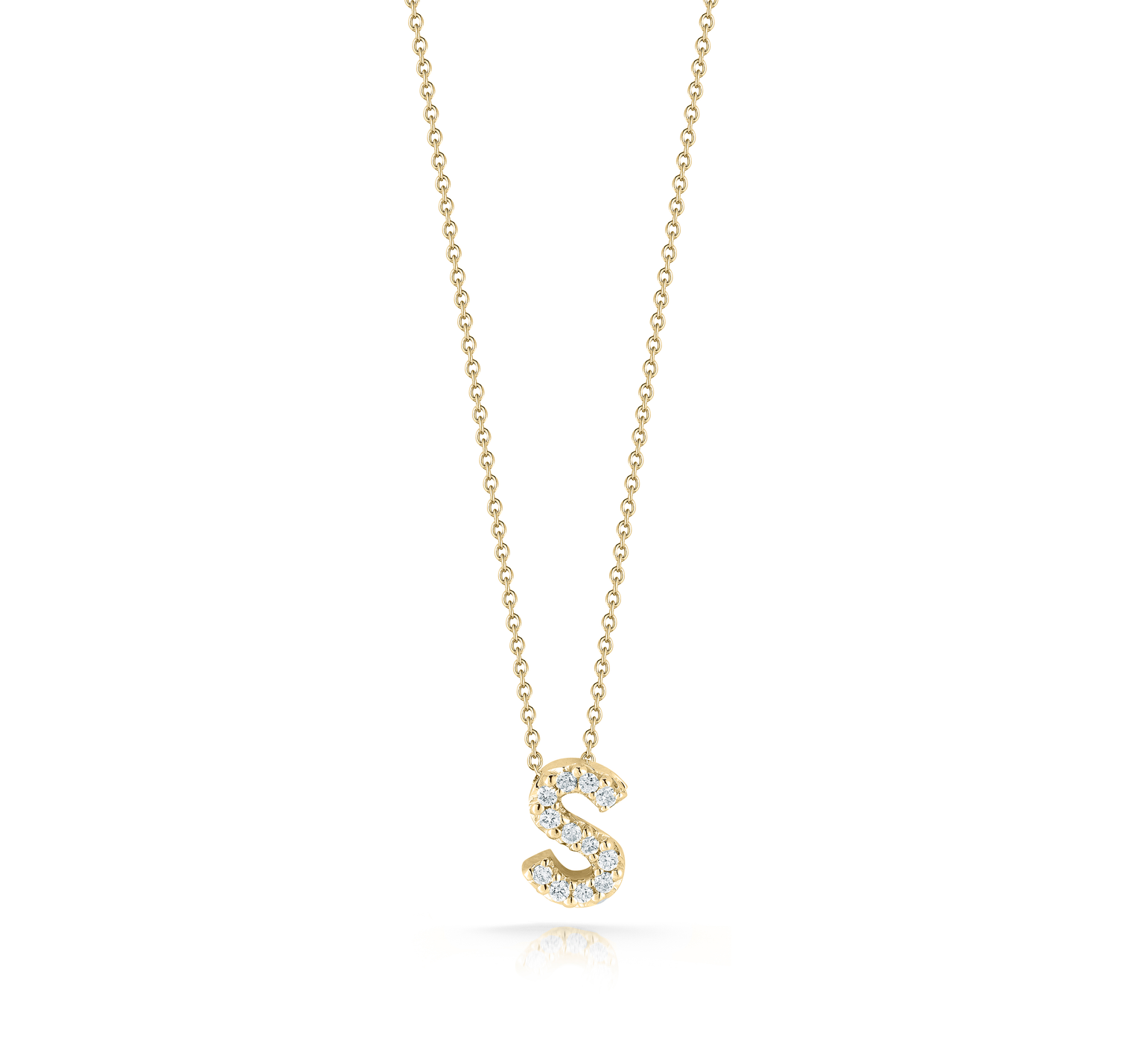 Roberto Coin Tiny Treasures Yellow Gold "Love Letter" Initial Pendant